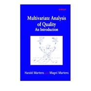 Multivariate Analysis of Quality An Introduction by Martens, Harald; Martens, M., 9780471974284