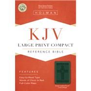 KJV Large Print Compact Reference Bible, Green Cross Design LeatherTouch by Unknown, 9781586404291