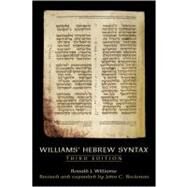Williams' Hebrew Syntax by Williams, Ronald J.; Beckman, John C., 9780802094292