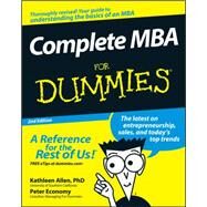 Complete MBA For Dummies by Allen, Kathleen; Economy, Peter, 9780470194294