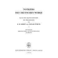 Notkers Des Deutschen Werke by Sehrt, Edward H.; Starck, Taylor, 9783110484304