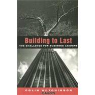 Building to Last by Hutchinson, Colin, 9781853834318