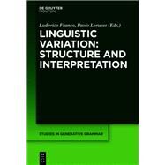 Linguistic Variation by Franco, Ludovico; Lorusso, Paolo, 9781501514340