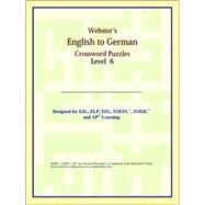 Webster's English to German Crossword Puzzles by ICON Reference, 9780497254360
