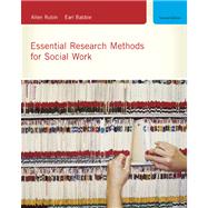 Essential Research Methods For Social Work by Rubin, Allen; Babbie, Earl R., 9780495604372