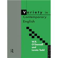 Variety in Contemporary English by Todd ; Loreto, 9780415084376