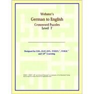 Webster's German to English Crossword Puzzles by ICON Reference, 9780497254377