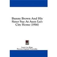 Bunny Brown and His Sister Sue at Aunt Lu's City Home by Hope, Laura Lee; Nosworthy, Florence England, 9781436794381
