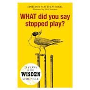 What Did You Say Stopped Play? by Engel, Matthew; Newman, Nick, 9781472954381