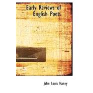Early Reviews of English Poets by Haney, John Louis, 9781426494383