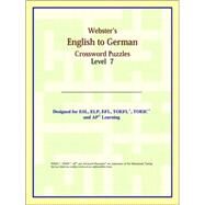 Webster's English to German Crossword Puzzles by ICON Reference, 9780497254384