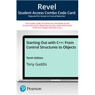 Revel Starting Out with C++ from Control Structures to Objects - Combo Access Card by Gaddis & Gaddis, 9780136864394