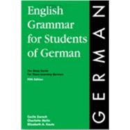 English Grammar for Students of German by Zorach, Cecile; Melin, Charlotte; Oberlin, Adam, 9780934034432