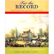 For the Record by Shi, David E.; Mayer, Holly A., 9780393924442