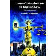 James' Introduction To English Law by Shears, Peter; Stephenson, Graham, 9780406024459
