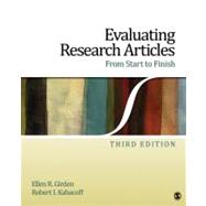 Evaluating Research Articles from Start to Finish by Ellen R. Girden, 9781412974462
