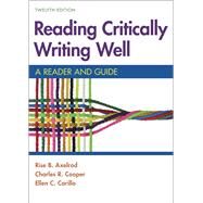 Reading Critically, Writing Well by Axelrod, Rise B.; Cooper, Charles R.; Carillo, Ellen, 9781319194475