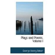 Plays and Poems by Boker, George Henry, 9780554994505
