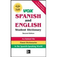 VOX Spanish and English Student Dictionary, Hardcover, 2nd Edition by Vox, 9780071814515