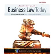 Business Law Today, Standard Text & Summarized Cases by Miller, Roger, 9781305644526