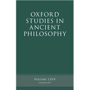 Oxford Studies in Ancient Philosophy, Volume 64 by Kamtekar, Rachana, 9780198934554