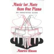 Music for More Than One Piano by Hinson, Maurice, 9780253214577
