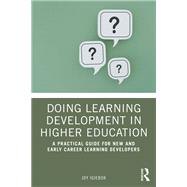 Doing Learning Development in Higher Education by Joy Igiebor, 9781032994598