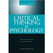 Critical Thinking in Psychology Separating Sense from Nonsense by Ruscio, John, 9780534634599
