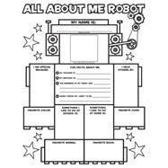 Graphic Organizer Posters: All-About-Me Robot (Grades K-2) 30 Fill-in Personal Posters for Kids to Display with Pride by Charlesworth, Liza, 9780545014625
