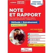 Note et Rapport - Catgories A et B - Concours 2023-2024 by Fabienne GENINASCA; Olivier Bellgo, 9782311214628