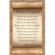 A Note to Myself by Ward, William Arthur, 9781503204638