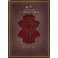KJV Large Print Compact Bible, Burgundy Cross LeatherTouch by Unknown, 9781586404659