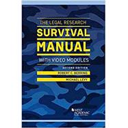 The Legal Research Survival Manual With Video Modules by Berring, Robert C.; Levy, Michael, 9781683284659