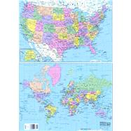 Notebook Map Us/World Strip (12) by AMERICAN MAP CORPORATION, 9780841694668