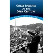 Great Speeches of the 20th...,Blaisdell, Bob,9780486474670