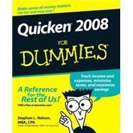 Quicken 2008 For Dummies by Nelson, Stephen L., 9780470174739