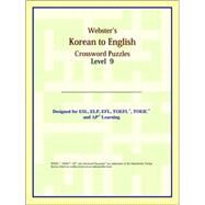 Webster's Korean to English Crossword Puzzles by ICON Reference, 9780497254797