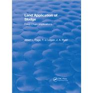 Land Application of Sludge: 0 by Page,Albert L., 9781315894836