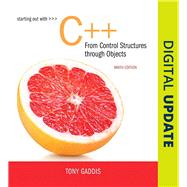Starting Out with C++ from Control Structures to Objects Plus MyLab Programming with Pearson eText -- Access Card Package by Gaddis, Tony, 9780134544847