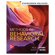 METHODS IN BEHAVIORAL RESEARCH: 2026 RELEASE by Paul C. Cozby and Scott Bates, 9781266044861