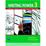 Writing Power 3 by Peterson, Sue; Zemach, Dorothy, 9780132314862