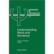 Understanding Word and Sentence by Simpson, Greg Ed., 9780444884879