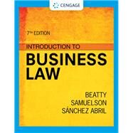 MindTap for Introduction to Business Law Access Card, 7th Edition by Jeffrey, F. Beatty; Susan, S. Samuelson; Patricia, Sanchez Abril, 9780357724910