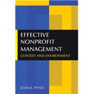 Effective Nonprofit Management by Joan E. Pynes, 9781315704920