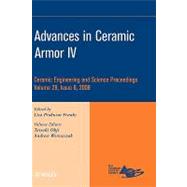 Advances in Ceramic Armor IV, Volume 29, Issue 6 by Prokurat Franks, Lisa; Ohji, Tatsuki; Wereszczak, Andrew, 9780470344972