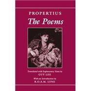 The Poems by Propertius; Lee, Guy; Lyne, Oliver, 9780198144977