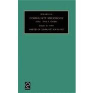 Research in Community Sociology, Volume 9 by Chekki, 9780762304981