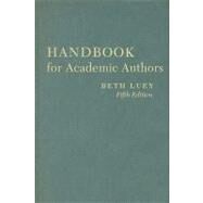 Handbook for Academic Authors by Beth Luey, 9780521194983