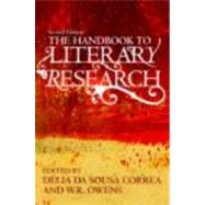 The Handbook to Literary Research by da Sousa Correa; Delia, 9780415485005