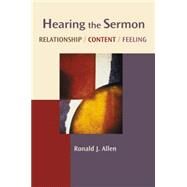 Hearing The Sermon by Allen, Ronald J., 9780827205017